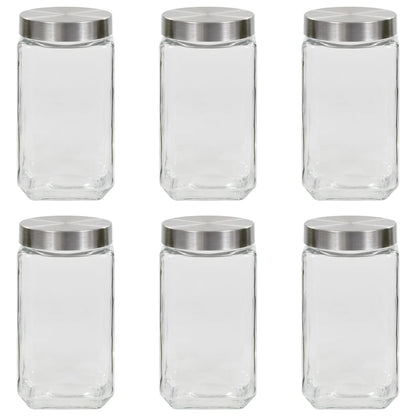 Vorratsgläser Mit Silbernem Deckel 6 Stk. 800 Ml