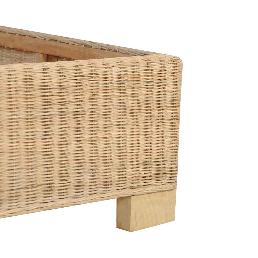 Bettrahmen Rattan Handgeflochten