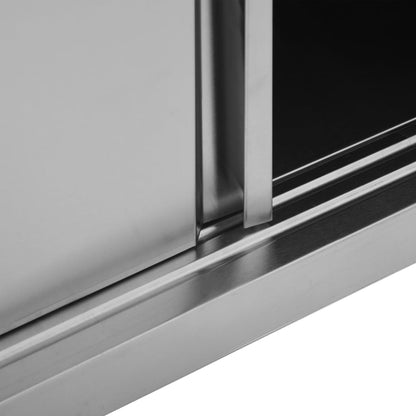 Wandhängeschrank Mit Schiebetüren 150×40×50 Cm Edelstahl