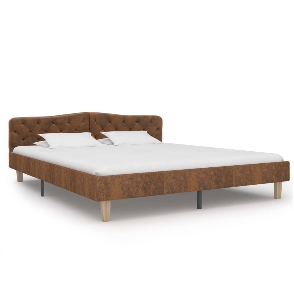 Bettgestell Wildleder-Optik