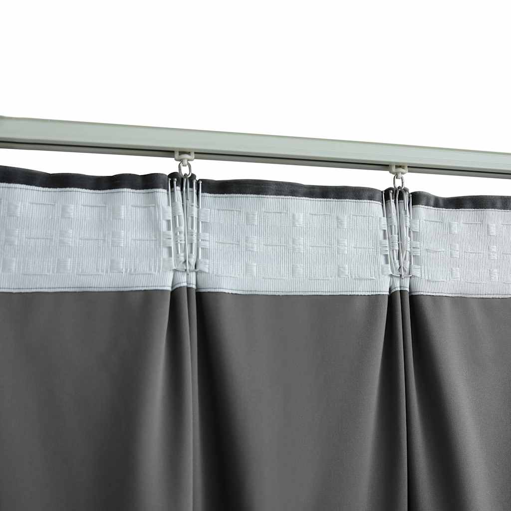 Verdunkelungsvorhänge Mit Haken 2 Stk. Samt 140X175Cm