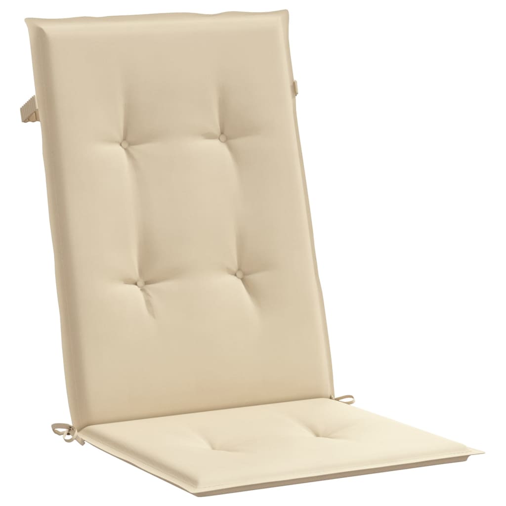 Gartenstuhlauflagen Für Hochlehner 4Stk. 120X50X3Cm Stoff Beige