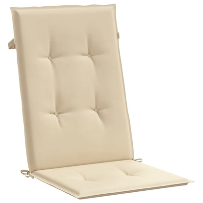 Gartenstuhlauflagen Für Hochlehner 4Stk. 120X50X3Cm Stoff Beige