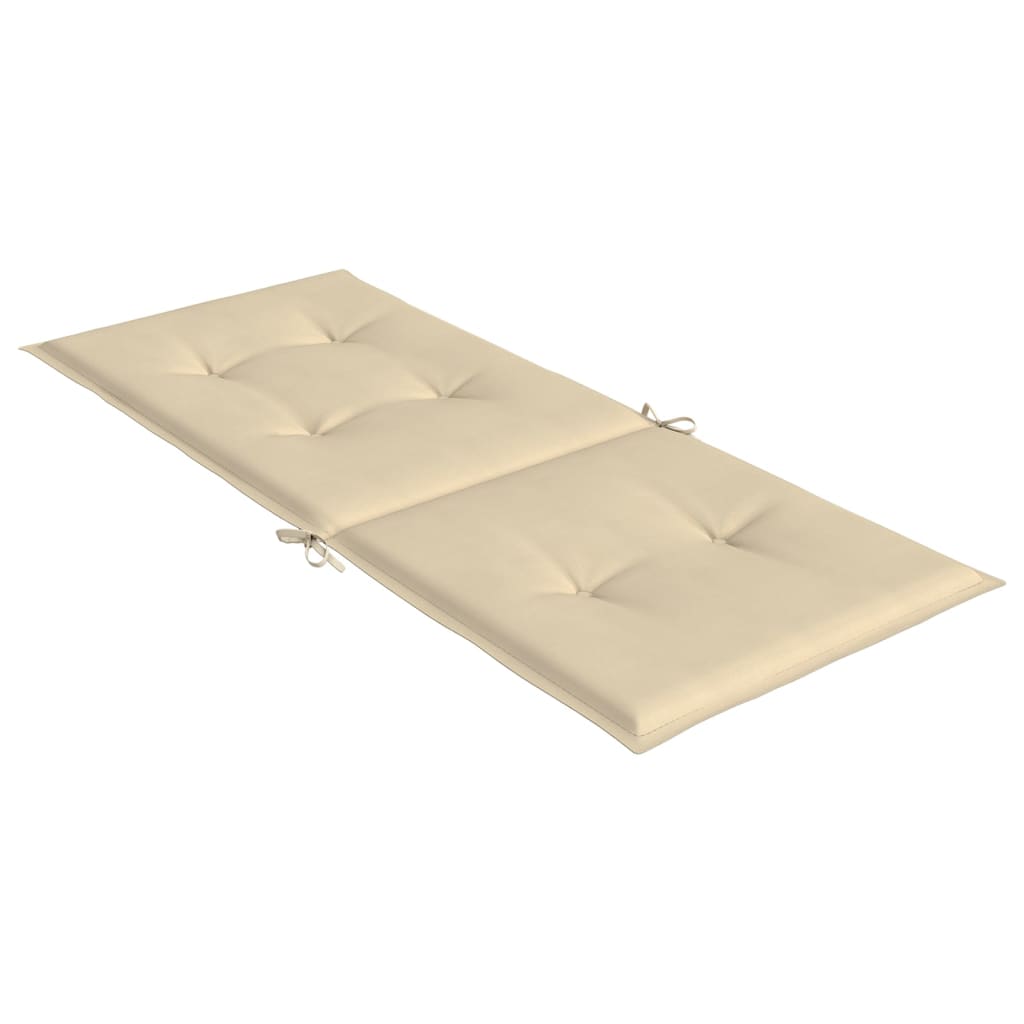 Gartenstuhlauflagen Für Hochlehner 4Stk. 120X50X3Cm Stoff Beige