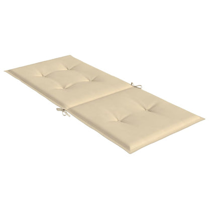 Gartenstuhlauflagen Für Hochlehner 4Stk. 120X50X3Cm Stoff Beige
