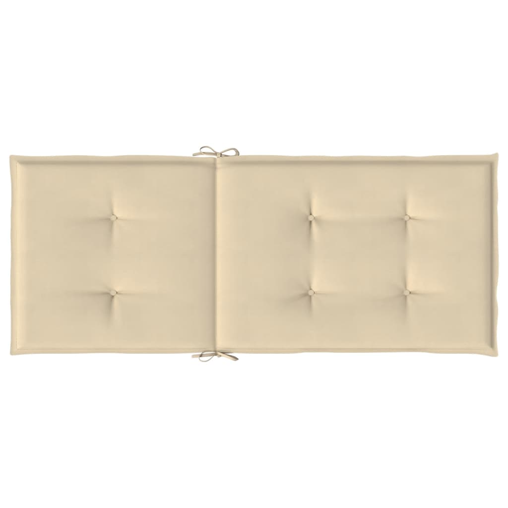 Gartenstuhlauflagen Für Hochlehner 4Stk. 120X50X3Cm Stoff Beige