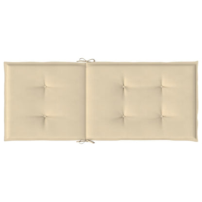 Gartenstuhlauflagen Für Hochlehner 4Stk. 120X50X3Cm Stoff Beige