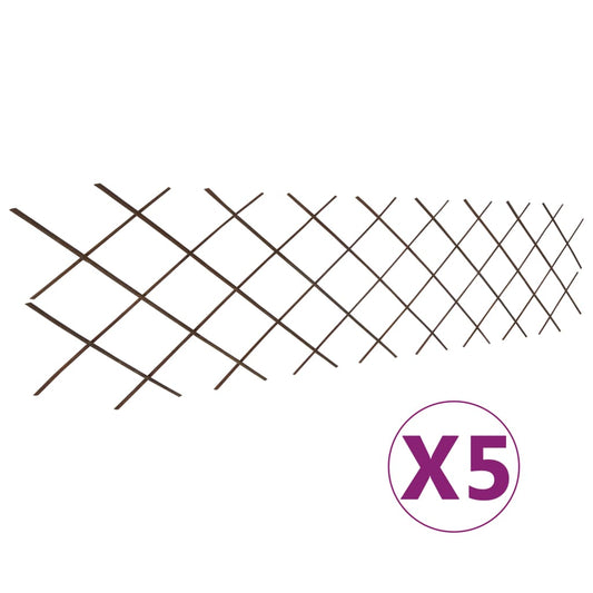 Weidenzaun-Rankgitter 5 Stk. 180×60 Cm
