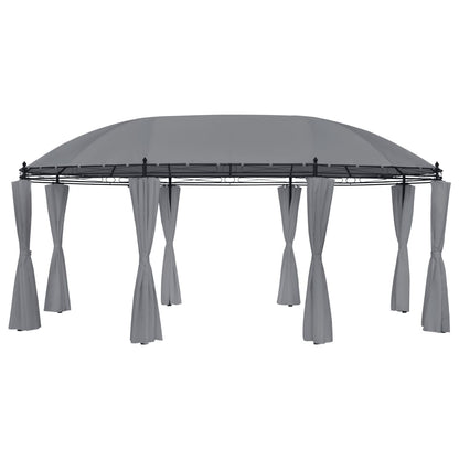 Pavillon Mit Vorhängen 520X349X255 Cm 180 G/M²