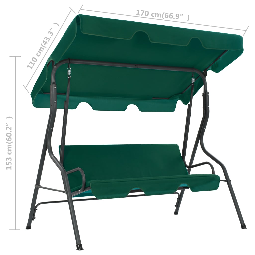 Hollywoodschaukel 170×110×153 Cm Stoff