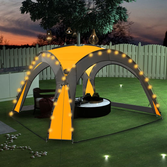 Partyzelt Mit Led Und 4 Seitenwänden 3,6X3,6X2,3 M
