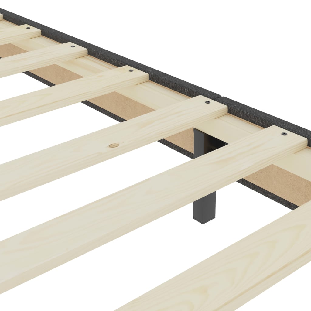 Boxspring-Bettgestell Grau Stoff