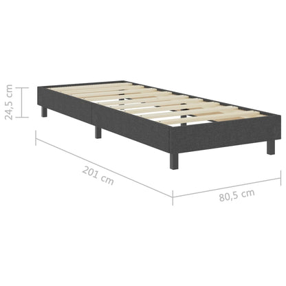 Boxspring-Bettgestell Grau Stoff