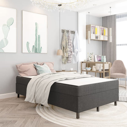 Boxspring-Bettgestell Grau Stoff