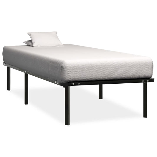 Bettgestell Schwarz Metall 90×200 Cm
