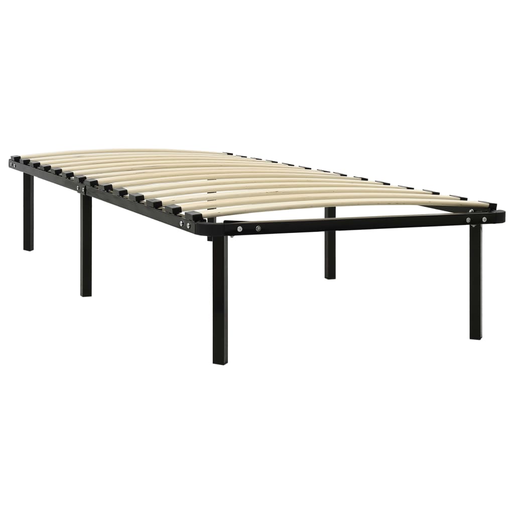 Bettgestell Schwarz Metall 90×200 Cm