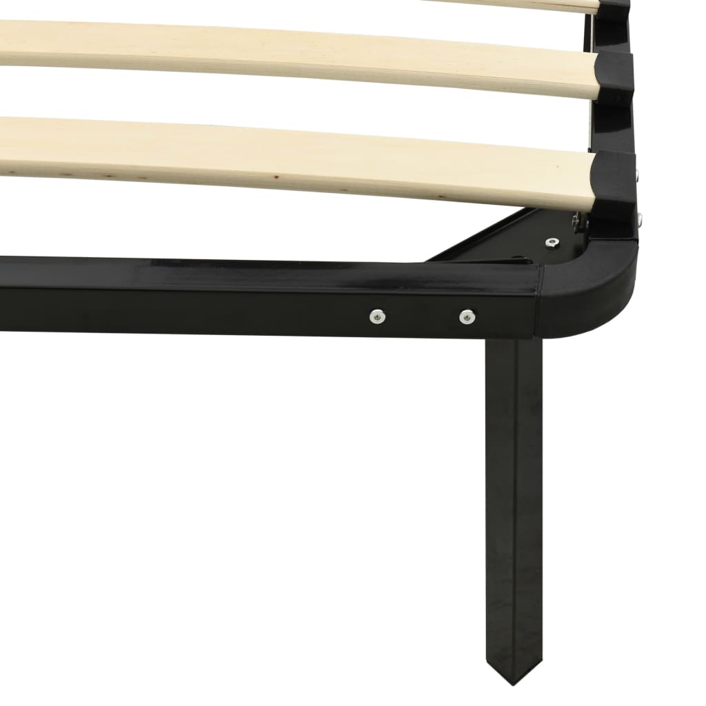 Bettgestell Schwarz Metall 90×200 Cm