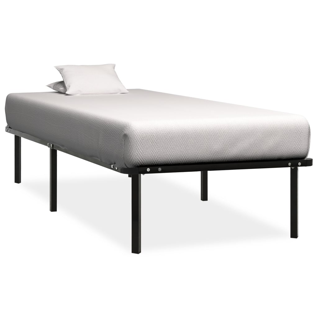 Bettgestell Schwarz Metall 90×200 Cm