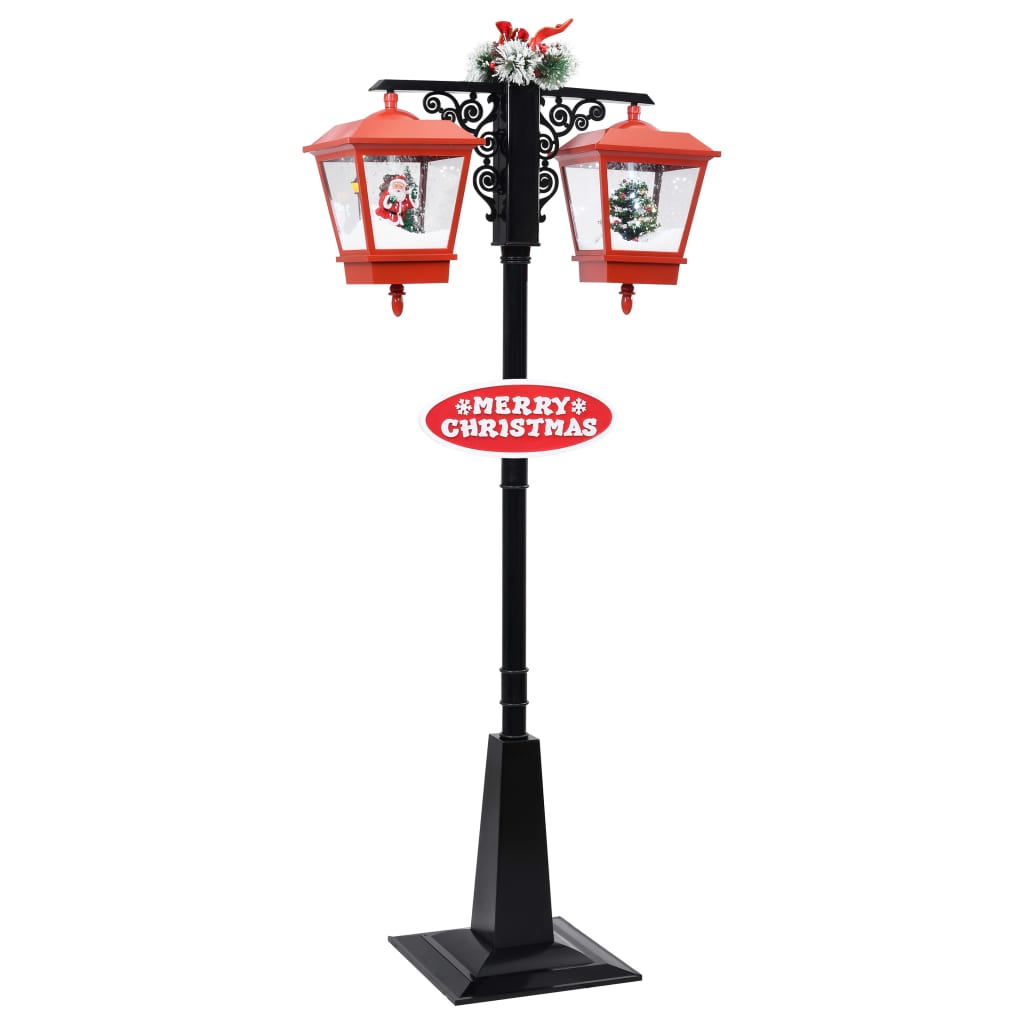 Weihnachts-Straßenlampe Mit Weihnachtsmann 81 X 40 X Pvc Schwarz Und Rot