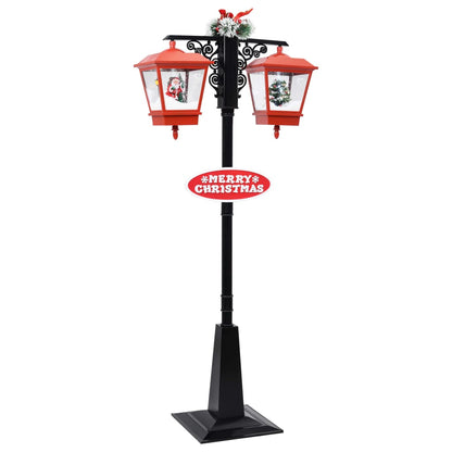 Weihnachts-Straßenlampe Mit Weihnachtsmann 81 X 40 X Pvc Schwarz Und Rot