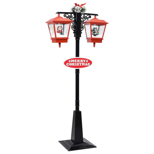 Weihnachts-Straßenlampe Mit Weihnachtsmann 81 X 40 X Pvc Schwarz Und Rot