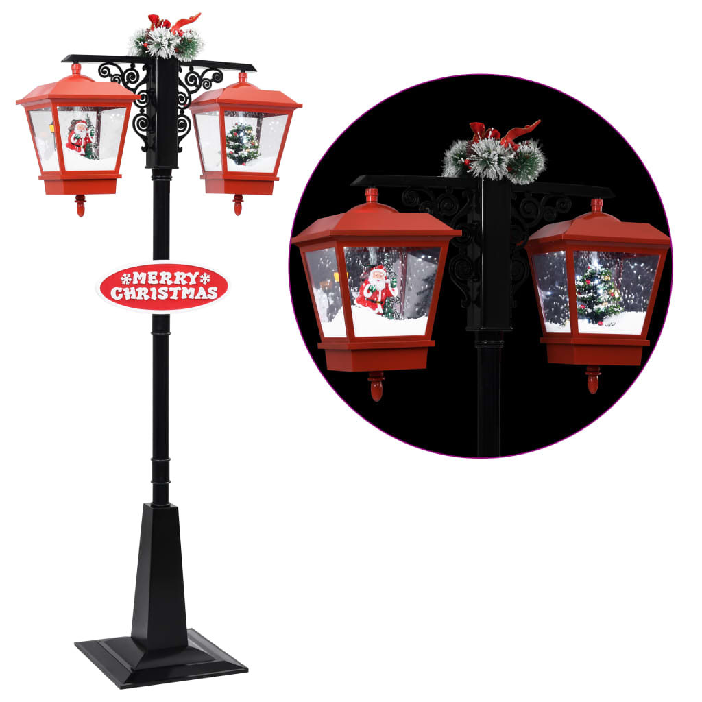 Weihnachts-Straßenlampe Mit Weihnachtsmann 81 X 40 X Pvc Schwarz Und Rot