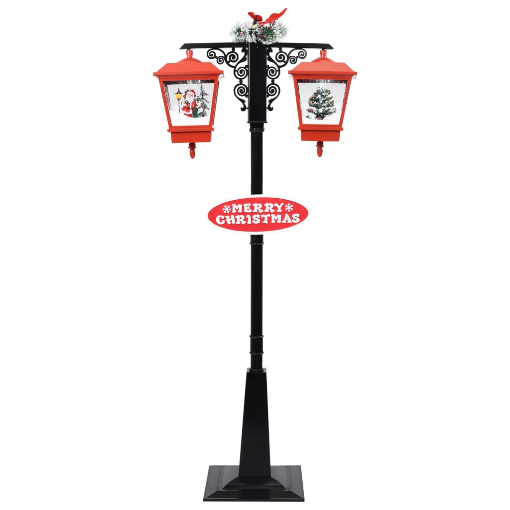 Weihnachts-Straßenlampe Mit Weihnachtsmann 81 X 40 X Pvc Schwarz Und Rot