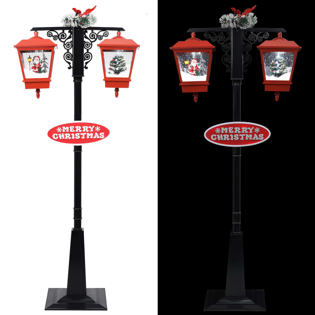 Weihnachts-Straßenlampe Mit Weihnachtsmann 81 X 40 X Pvc Schwarz Und Rot