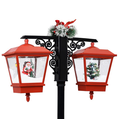 Weihnachts-Straßenlampe Mit Weihnachtsmann 81 X 40 X Pvc Schwarz Und Rot