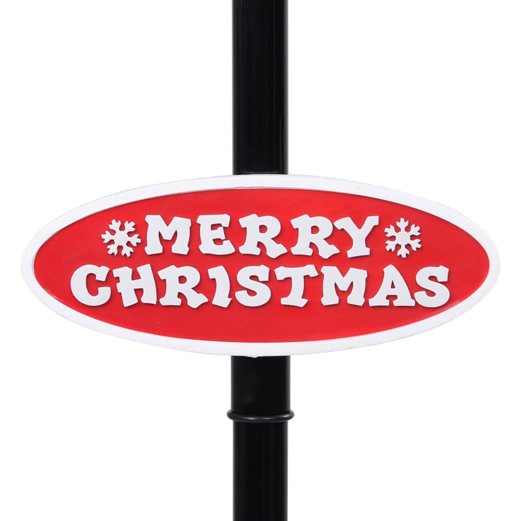 Weihnachts-Straßenlampe Mit Weihnachtsmann 81 X 40 X Pvc Schwarz Und Rot