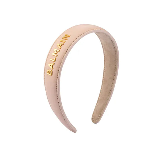 BALMAIN HAIR COUTURE Genuine Leather Haarband aus echtem Leder