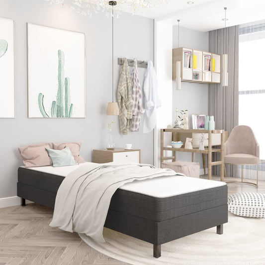 Boxspringbett Dunkelgrau Stoff