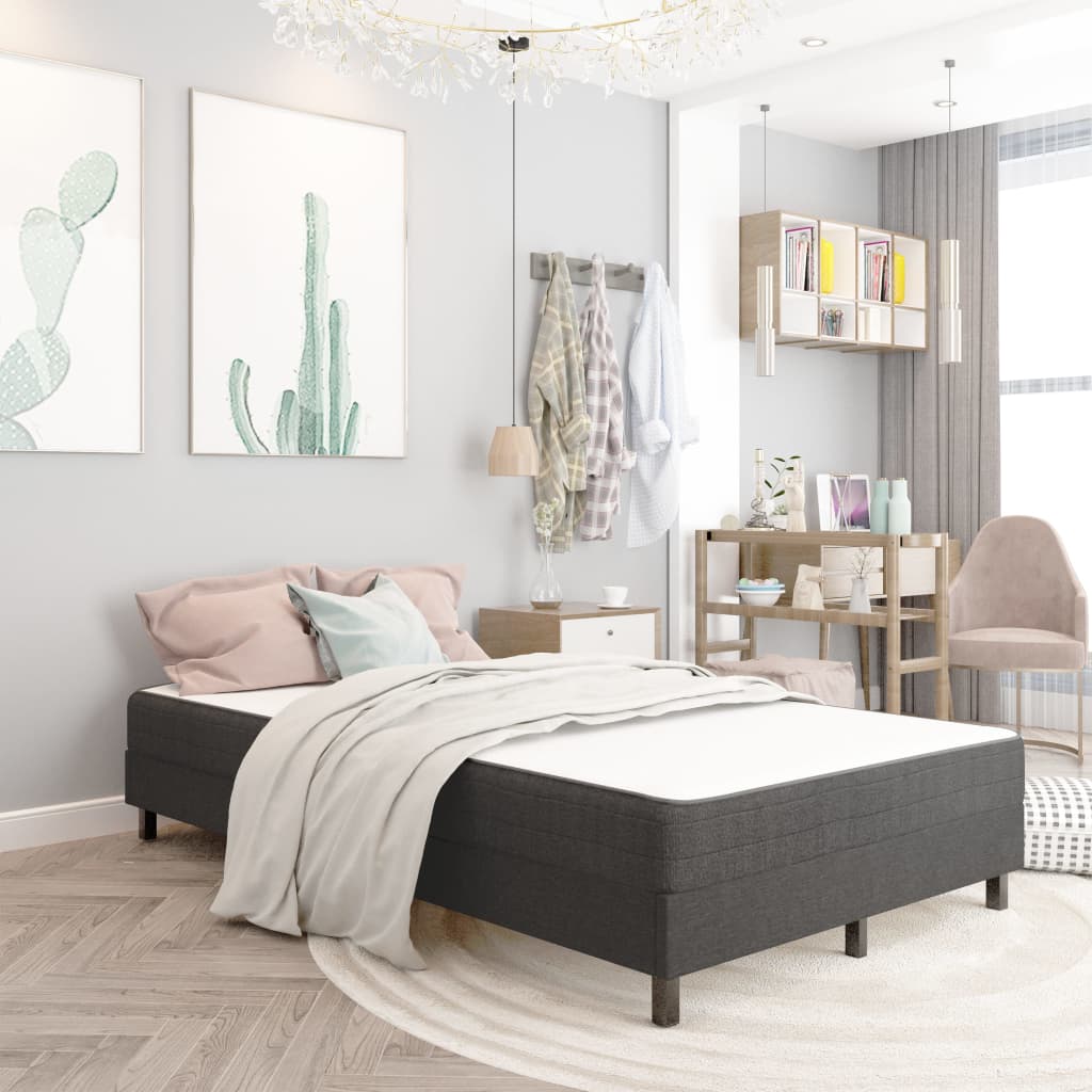Boxspringbett Dunkelgrau Stoff