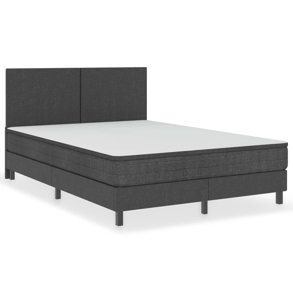 Boxspringbett Dunkelgrau Stoff