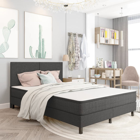 Boxspringbett Dunkelgrau Stoff