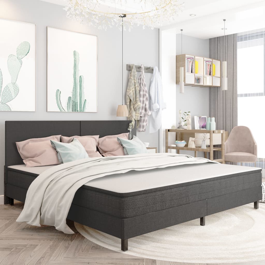 Boxspringbett Dunkelgrau Stoff