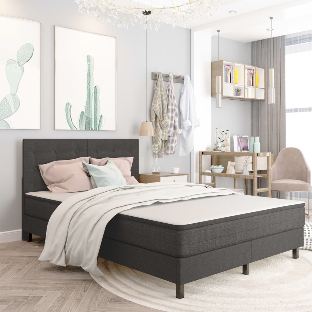 Boxspringbett Dunkelgrau Stoff