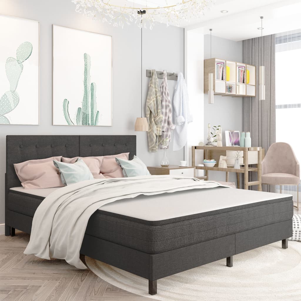 Boxspringbett Dunkelgrau Stoff