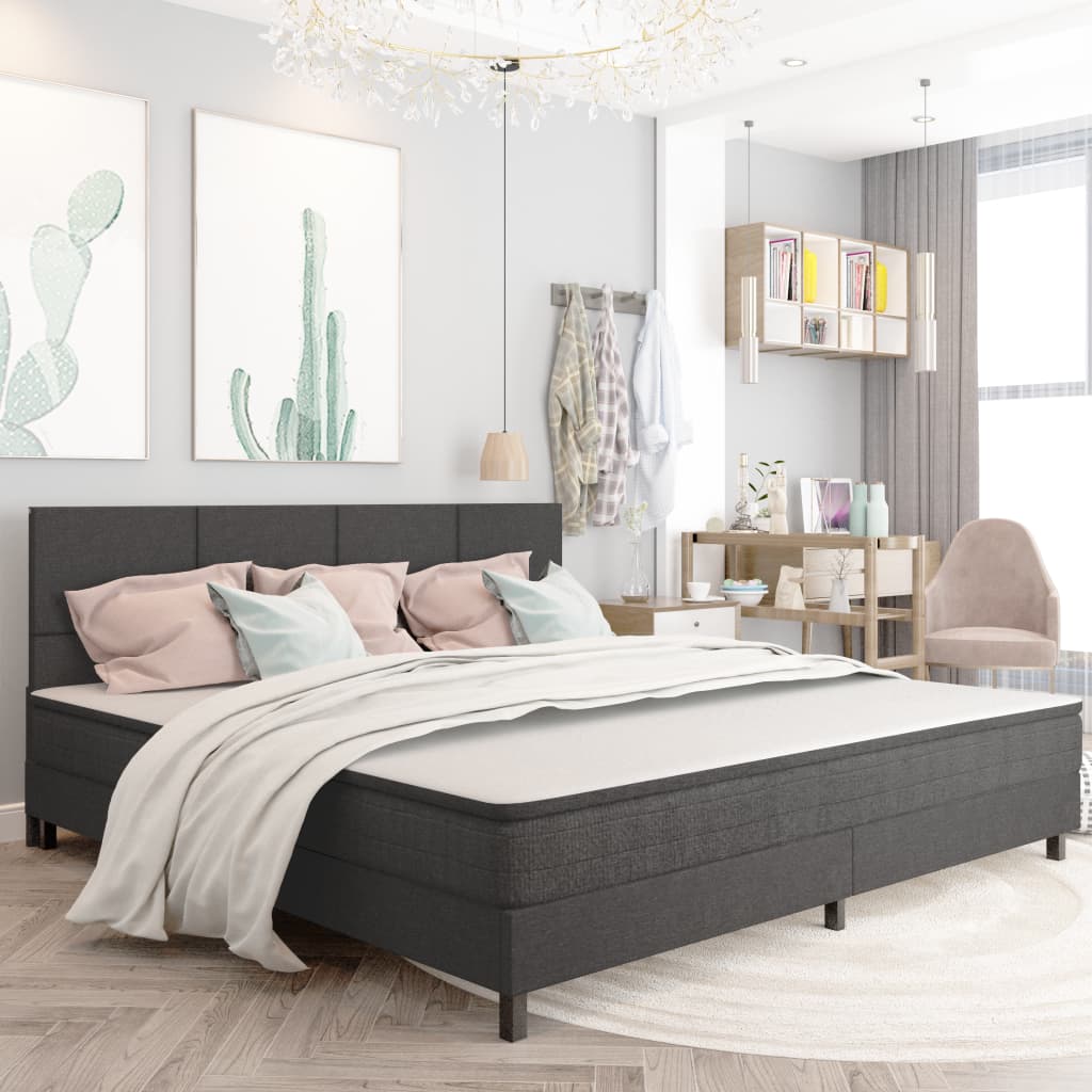 Boxspringbett Dunkelgrau Stoff