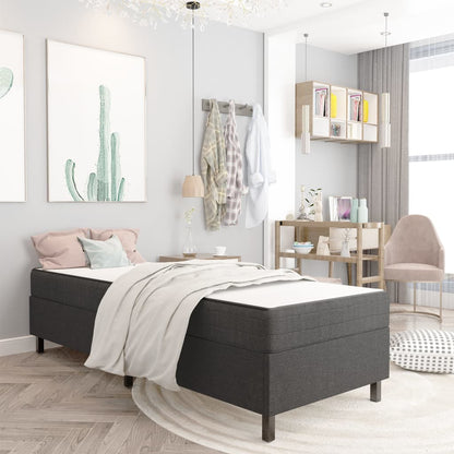 Boxspringbett Dunkelgrau Stoff