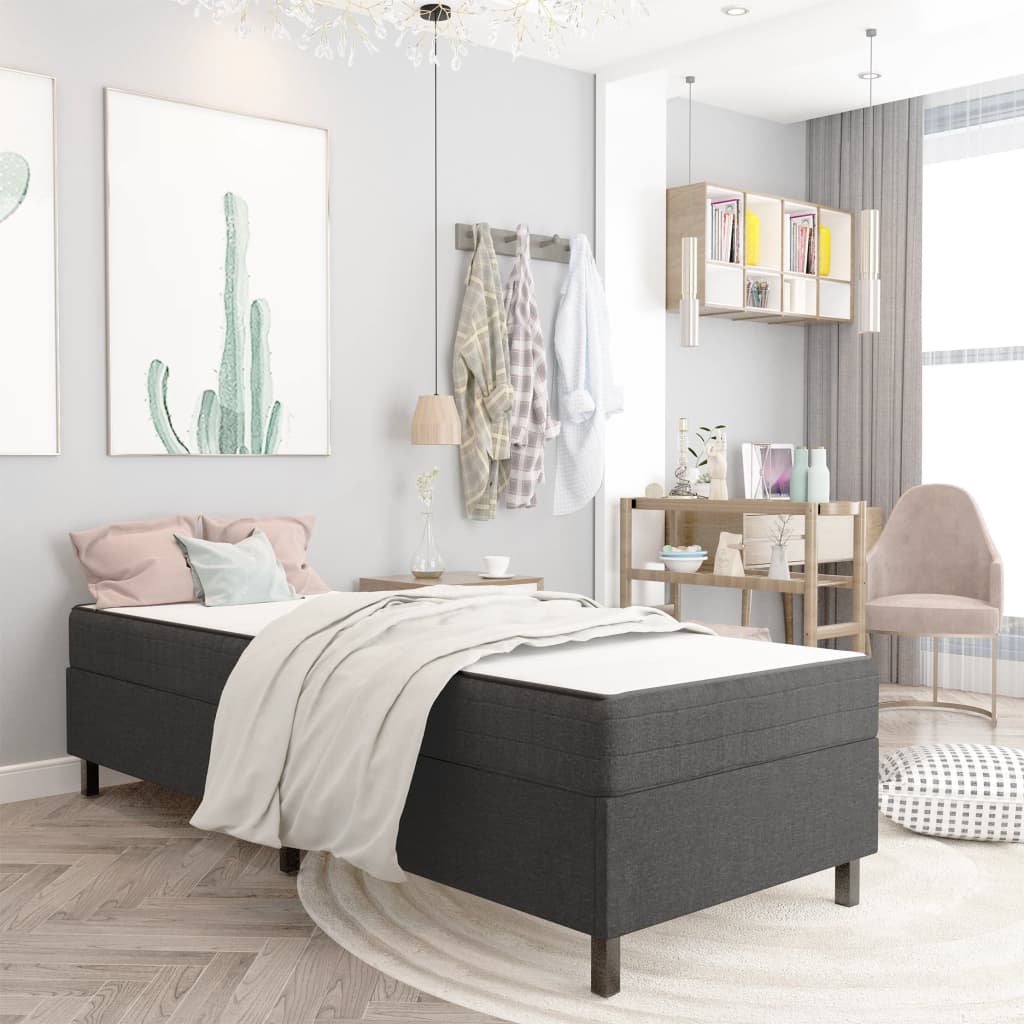 Boxspringbett Dunkelgrau Stoff