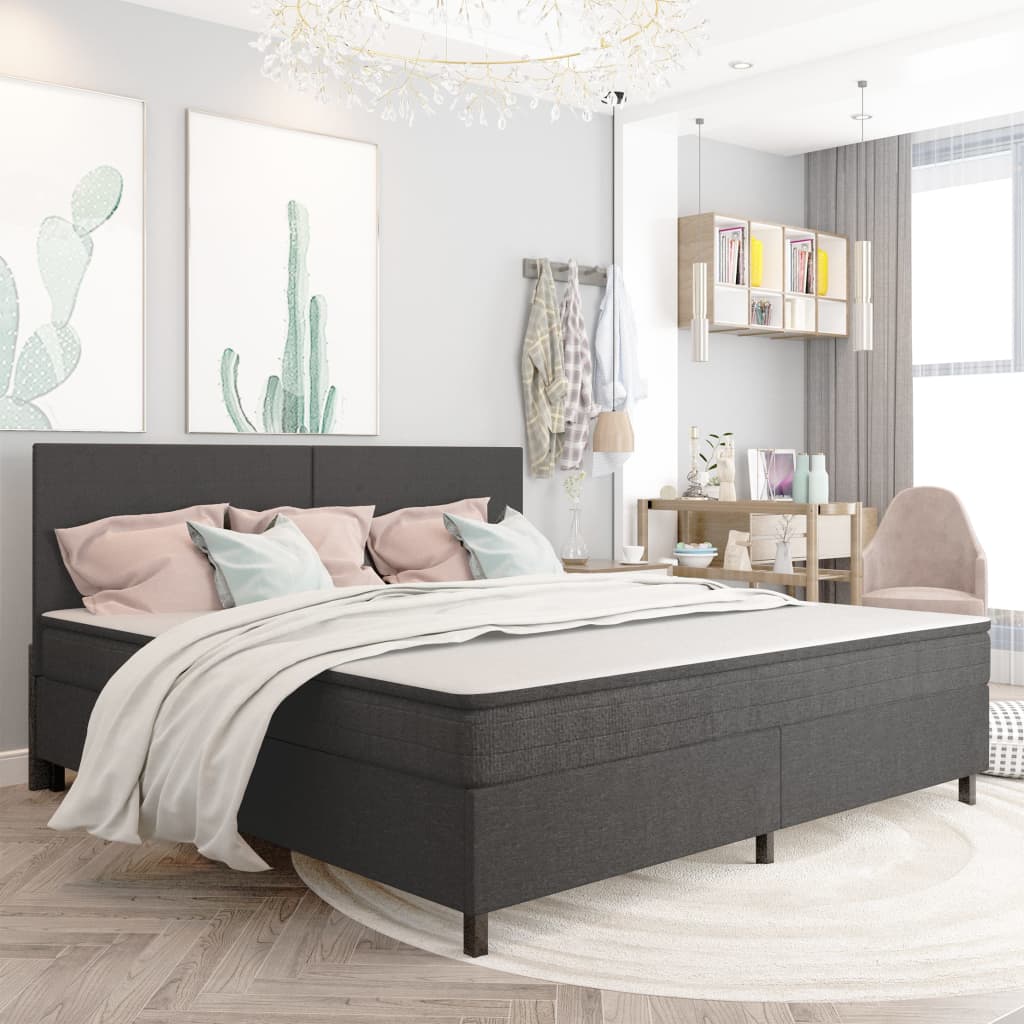 Boxspringbett Dunkelgrau Stoff