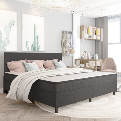 Boxspringbett Dunkelgrau Stoff