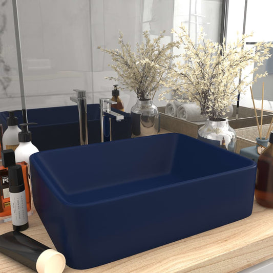 Luxus-Waschbecken Matt Dunkelblau 41X30X12 Cm Keramik