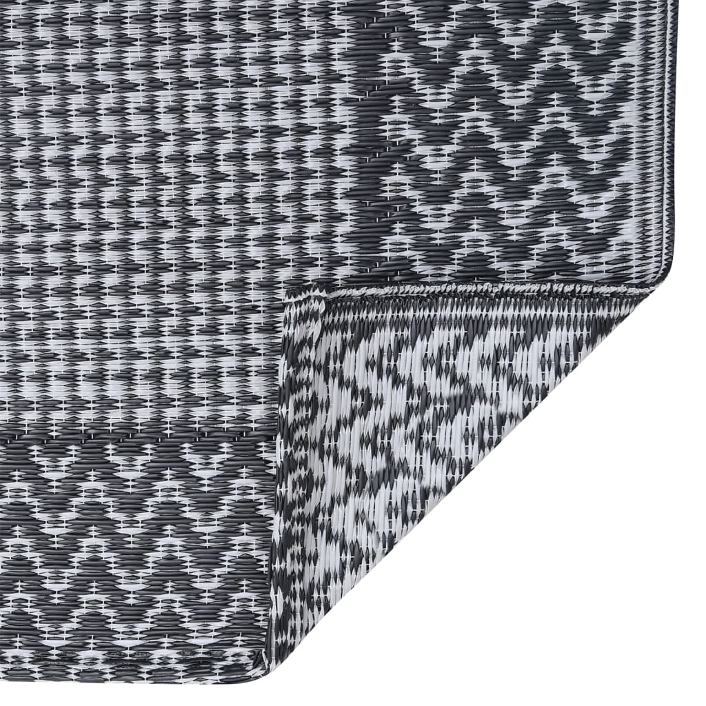 Outdoor-Teppich Grau Pp Schwarz Und Grau