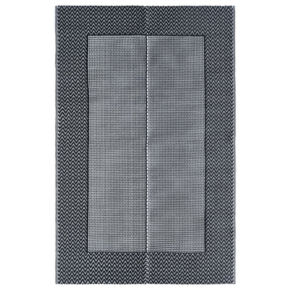 Outdoor-Teppich Grau Pp Schwarz Und Grau