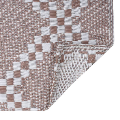 Outdoor-Teppich Arakil Braun Pp Braun Und Weiß