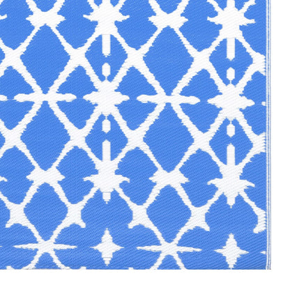 Outdoor-Teppich Arakil Weiß Und Blau Pp Blau Und Weiß