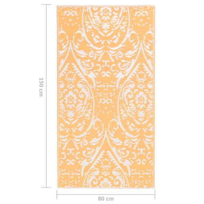 Outdoor-Teppich Arakil Orangefarben Und Blau Pp Orange Und Weiß
