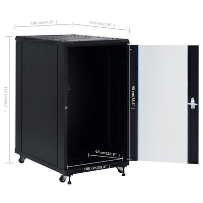 22U Netzwerkschrank Mit Rollen 19&quot; Ip20 1050X600X1170 Mm